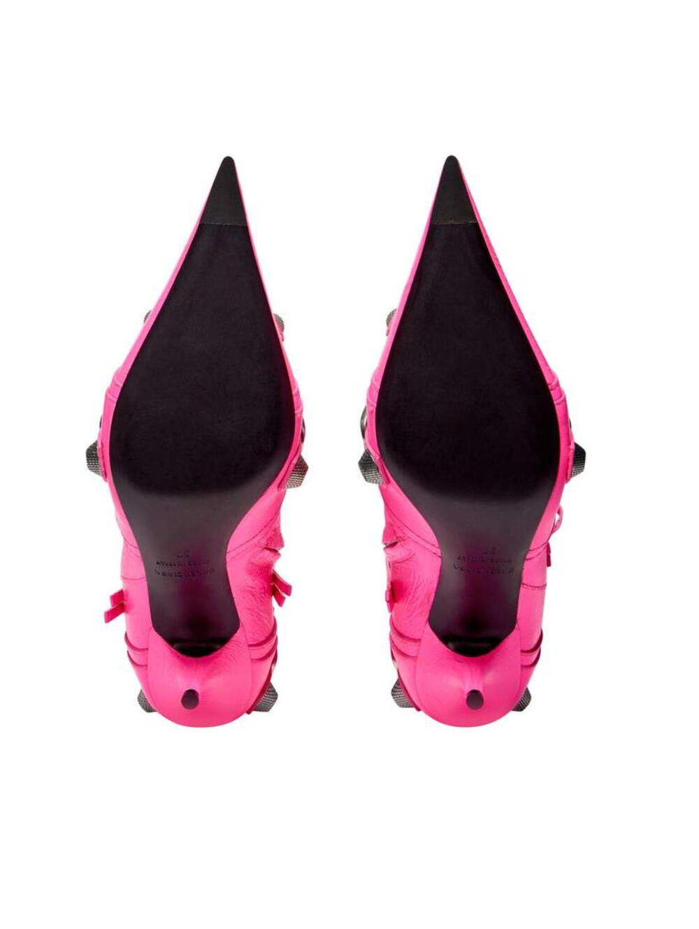 NIB $2,600 Balenciaga Cagole Leather Designer Boot Neon Pink Arena 39.5 694395 - Picture 15 of 15
